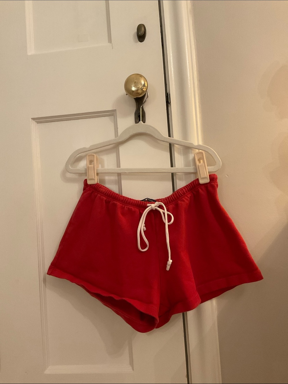 Brandy Melville Red Drawstring sweat Shorts